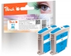 Peach Doppelpack Tintenpatronen cyan kompatibel zu  HP No. 11 c*2, C4836A*2
