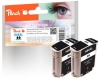 Peach Doppelpack Tintenpatronen schwarz kompatibel zu  HP No. 88XL bk*2, C9396AE*2