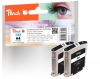 Peach Doppelpack Tintenpatrone schwarz kompatibel zu  HP No. 88 bk*2, C9385AE*2