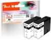 Peach Twink Pack XL Ink Cartridge black, compatible with  Canon PGI-2500XLBK*2, 9254B001