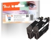 Peach Doppelpack Tintenpatronen schwarz kompatibel zu  Epson No. 502BK*2, C13T02V14010*2