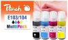 Peach Spar Pack Tintenpatronen kompatibel zu  Epson No. 103, No. 104, T00P640