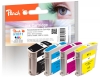 Peach Spar Pack Tintenpatronen kompatibel zu  HP No. 10/11, C4844A, C4836A, C4837A, C4838A