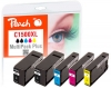 319386 - Peach Combi Pack con chip, capacità XL, compatibile con PGI-1500XL, 9182B004 Canon